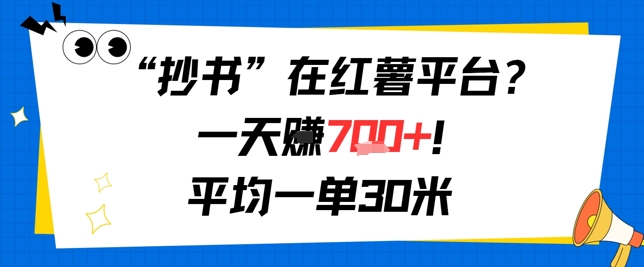 抄书在红薯平台？一天挣几张，平均一单30米，有手就行，新手小白不二之选！-闲赋网