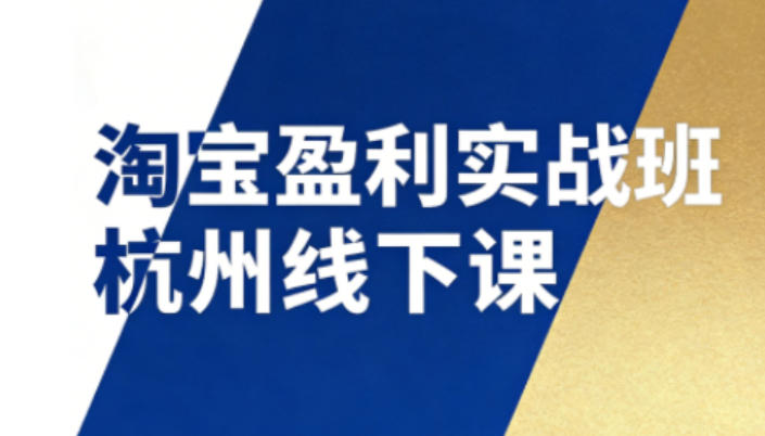 淘宝盈利实战班杭州线下课12月26-28日(音频+字幕)，帮你掌握SOP流程+12门核心技术-闲赋网