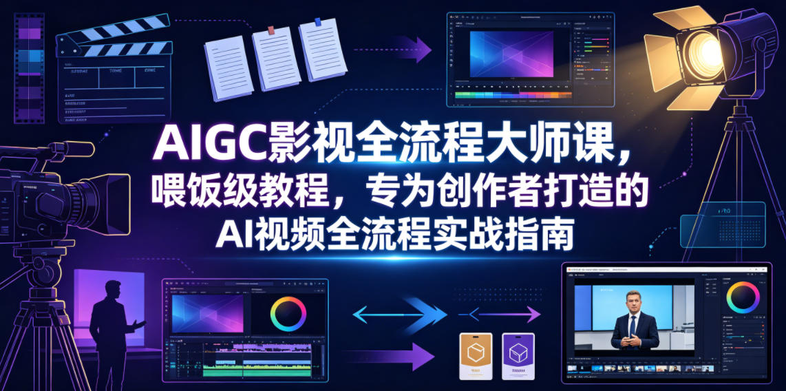0071e4d5539a412a164f9c7196f299b9.jpeg AIGC影视全流程大师课,喂饭级教程,专为创作者打造的AI视频全流程实战指南