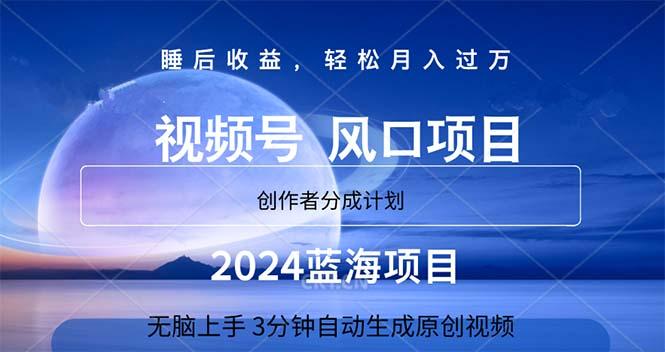 2024蓝海项目，3分钟自动生成视频，月入过万-闲赋网