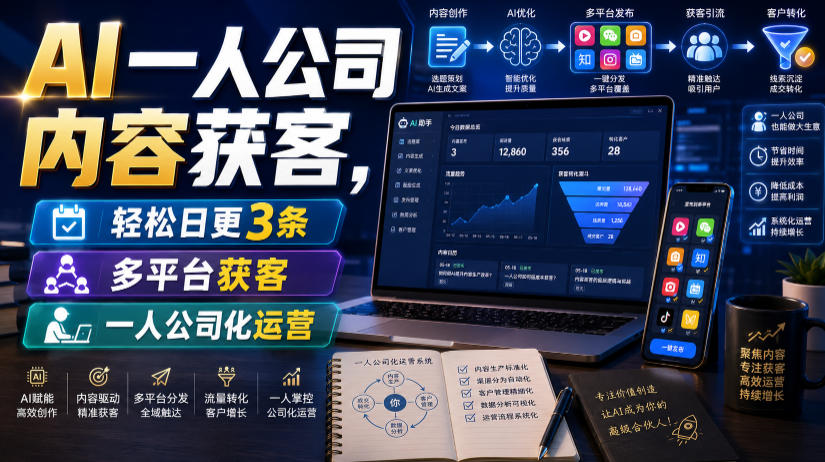 00dd487611ade83159c480b2d7a31ce4.jpeg AI一人公司内容获客,轻松日更3条,多平台获客,一人公司化运营(更新0827)