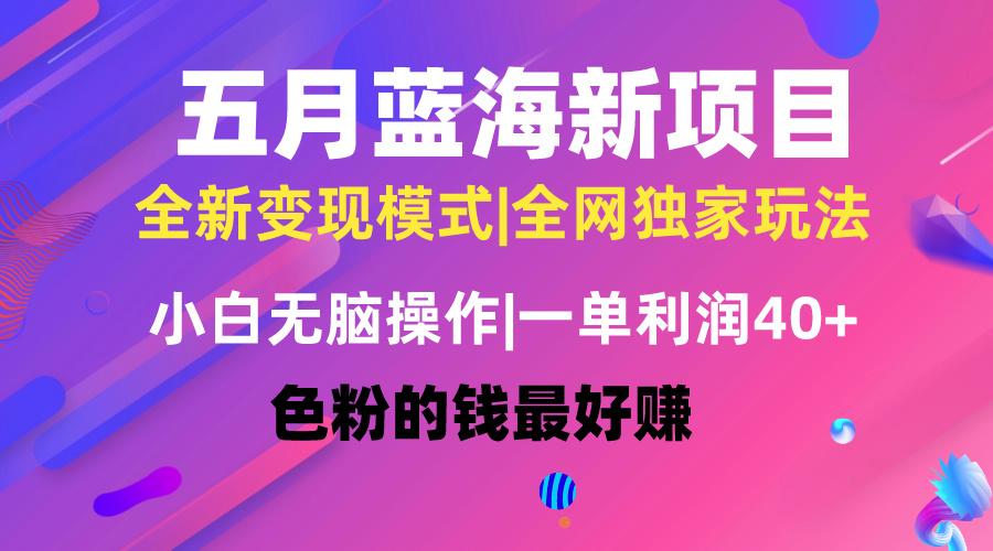 五月蓝海项目全新玩法，小白无脑操作，一天几分钟，矩阵操作，月入4万+-闲赋网