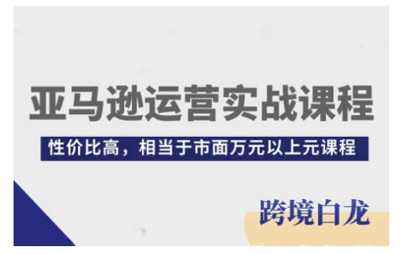 亚马逊运营实战课程，亚马逊从入门到精通，性价比高，相当于市面万元以上元课程-闲赋网