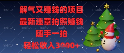 解气又挣钱的项目，最新违章拍照挣钱，随手一拍，轻松收入多张【揭秘】-闲赋网
