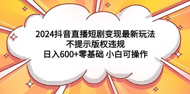 (9305期)2024抖音直播短剧变现最新玩法，不提示版权违规 日入600+零基础 小白可操作-闲赋网