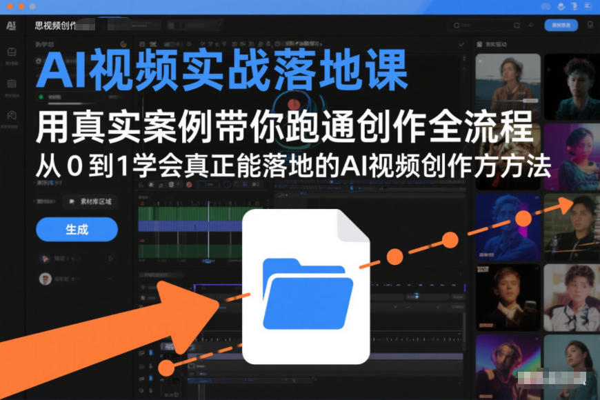 AI视频实战落地课，用真实案例带你跑通创作全流程，从0到1学会真正能落地的AI视频创作方法-闲赋网
