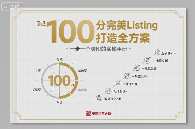 100分完美Listing打造全方案，想要完美listing必须是需要一步一个脚印的-闲赋网