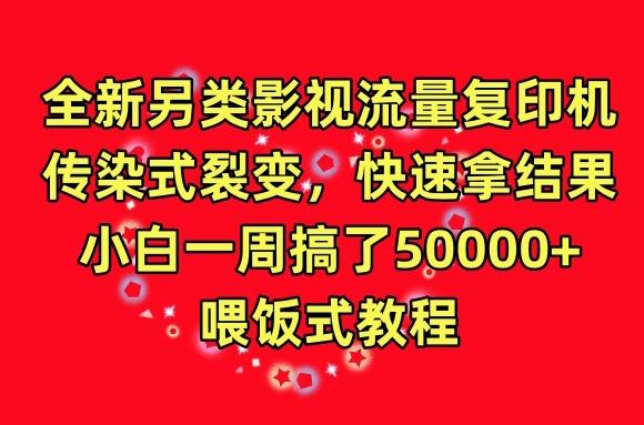 全新另类影视流量复印机，传染式裂变，快速拿结果，小白一周搞了50000+，喂饭式教程【揭秘】-闲赋网