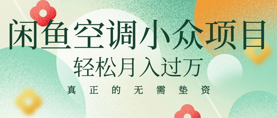 闲鱼卖空调小众项目 轻松月入过万 真正的无需垫资金-闲赋网