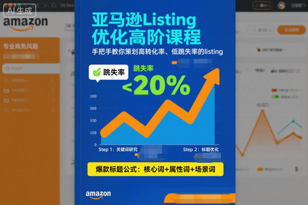 亚马逊Listing优化高阶课程，手把手教你策划高转化率、低跳失率的listing-闲赋网
