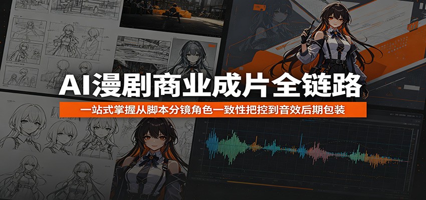 AI漫剧商业成片全链路：一站式掌握从脚本分镜角色一致性把控到音效后期包装-闲赋网