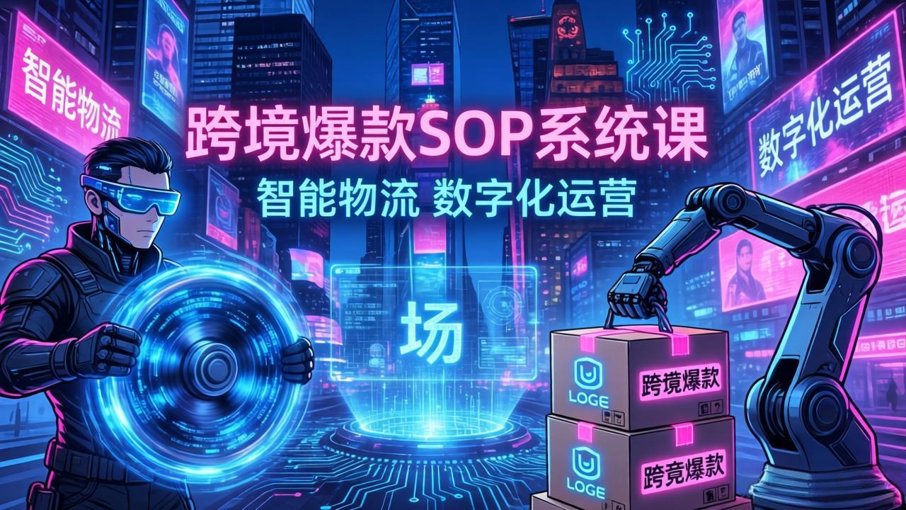 0a5546c97b02b531a3e5f09b9711840f.jpeg 跨境爆款SOP系统课,“内容飞轮+精准投放+AI自动化”为核心,拆解“人×货×场”黄金公式