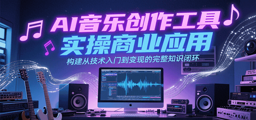 AI音乐创作工具实操商业应用，构建从技术入门到变现的完整知识闭环-闲赋网