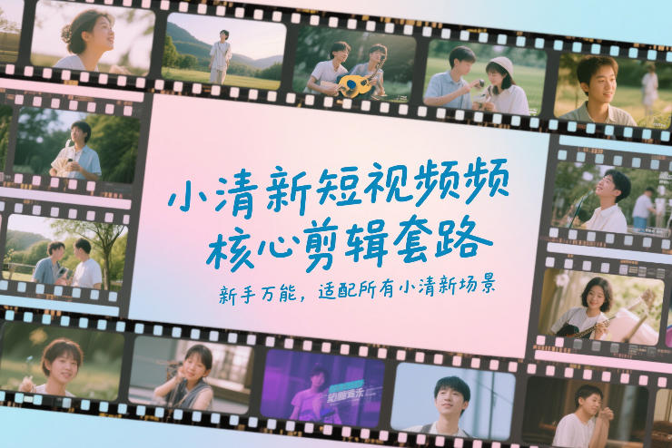 小清新短视频核心剪辑套路，新手万能，适配所有小清新场景-闲赋网