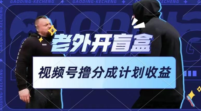 老外开盲盒视频，撸视频号分成计划收益，每天只需一小时，新手小白轻松上手【揭秘】-闲赋网