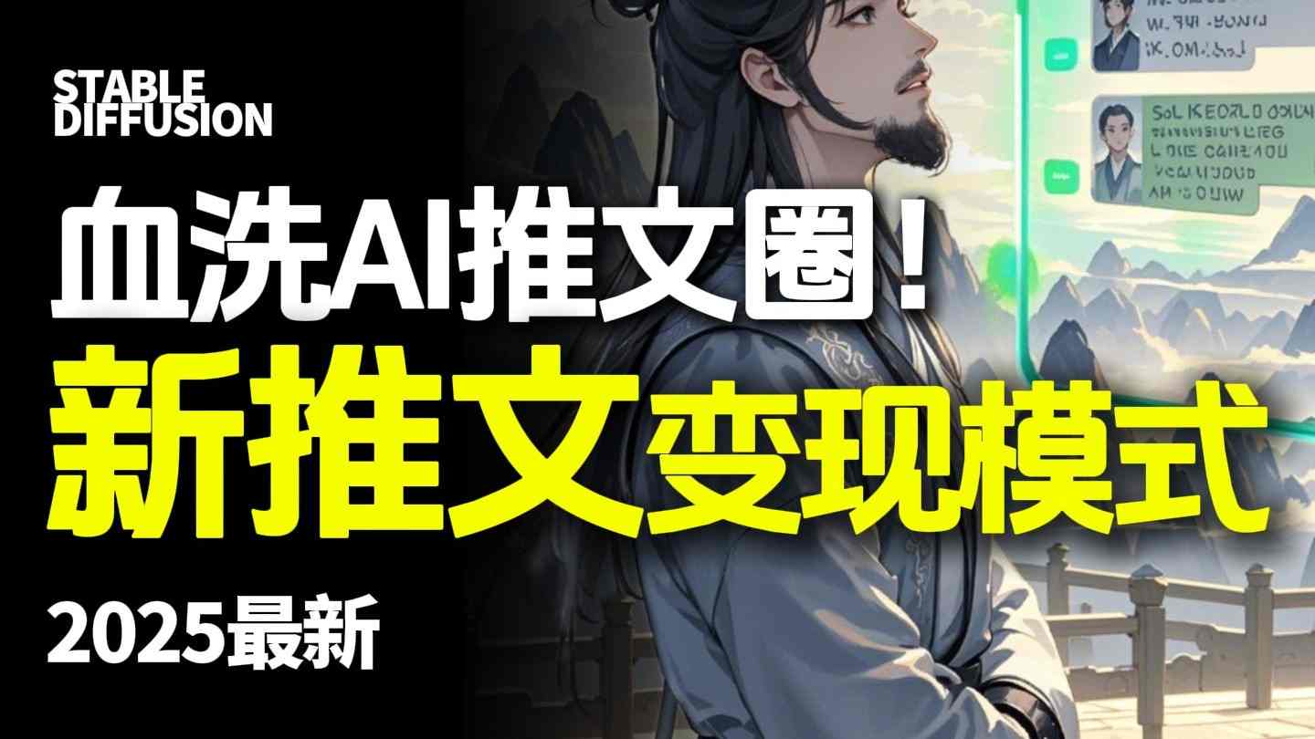 最新AI动态电影漫画小说推文，全流程实操教学，小白也能月入1W+-闲赋网