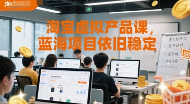 淘宝虚拟产品课，蓝海项目依旧稳定-闲赋网