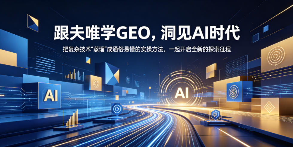 跟夫唯学GEO，洞见AI时代，把复杂技术“蒸馏”成通俗易懂的实操方法，一起开启全新的探索征程-闲赋网