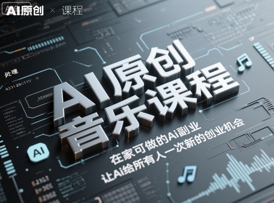 AI原创音乐课程，在家可做的Ai副业，让Ai给所有人一次新的创业机会-闲赋网