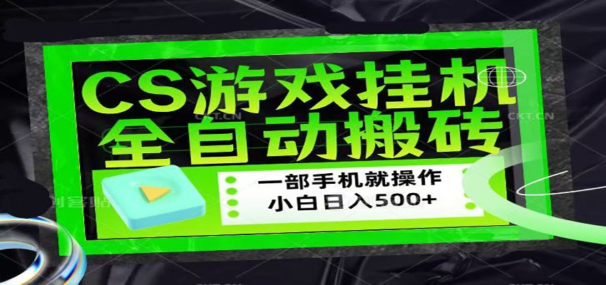 CSGO游戏挂机捡漏搬砖，超稳定的项目，带领1000+小白实现日入500+-闲赋网