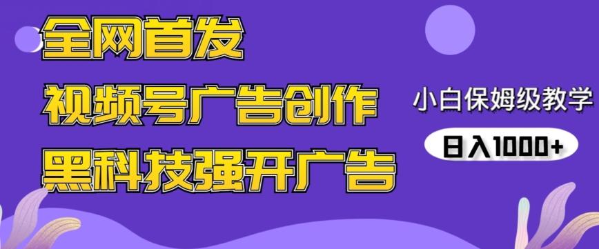 全网首发蝴蝶号广告创作，用AI做视频，黑科技强开广告，小白跟着做，日入1000+【揭秘】-闲赋网