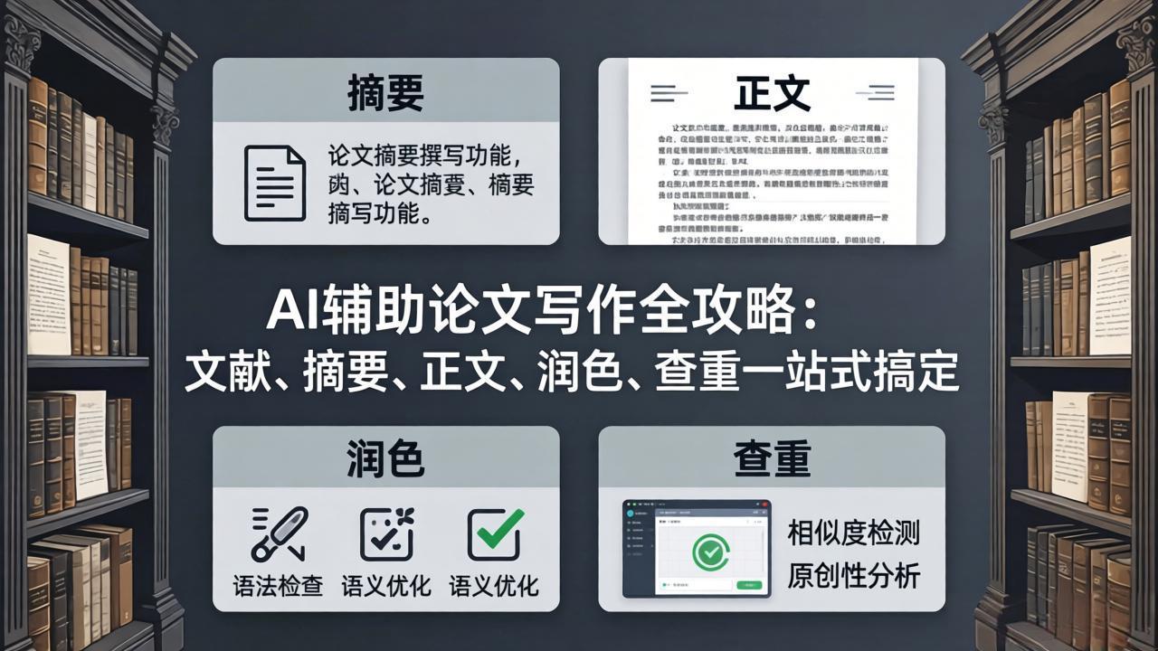 1495dfaa390f4991dcaf0f6e092d2600.jpeg AI辅助论文写作全攻略:文献、摘要、正文、润色、查重一站式搞定