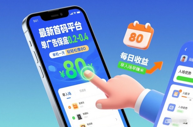 最新首码平台，单广告保底0.2-0.4，单机一天轻松撸80，早入场早賺米【揭秘】-闲赋网