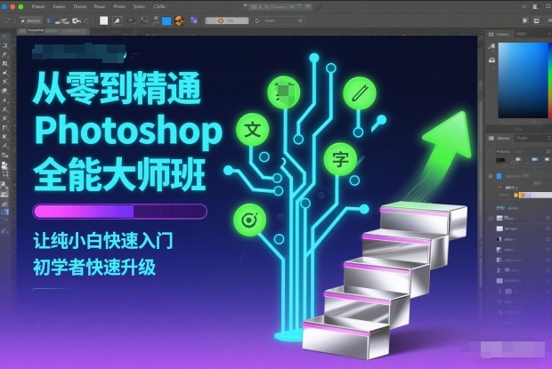 从零到精通Photoshop全能大师班，让纯小白快速入门，初学者快速升级-闲赋网