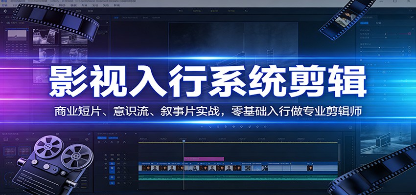 影视系统剪辑，商业短片、意识流、叙事片实战，零基础入行做专业剪辑师-闲赋网