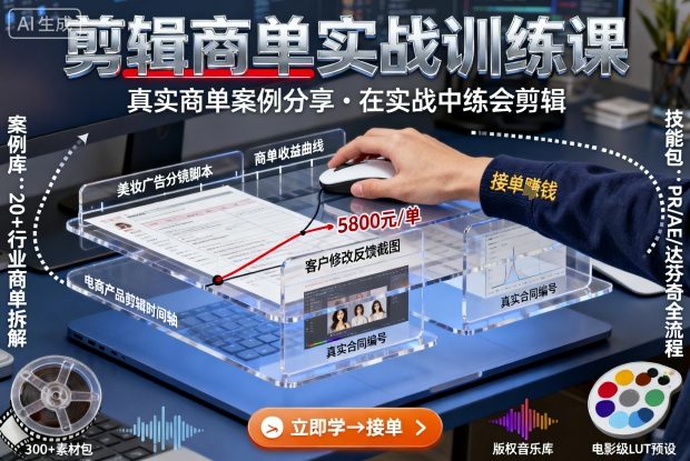 168eb96a4ff849398a69b83aa79c5fbc.jpeg 剪辑商单实战训练课,真实商单案例分享,在实战中练会剪辑