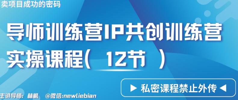 导师训练营3.0IP共创训练营私密实操课程(12节)-卖项目的密码成功秘诀【揭秘】-闲赋网