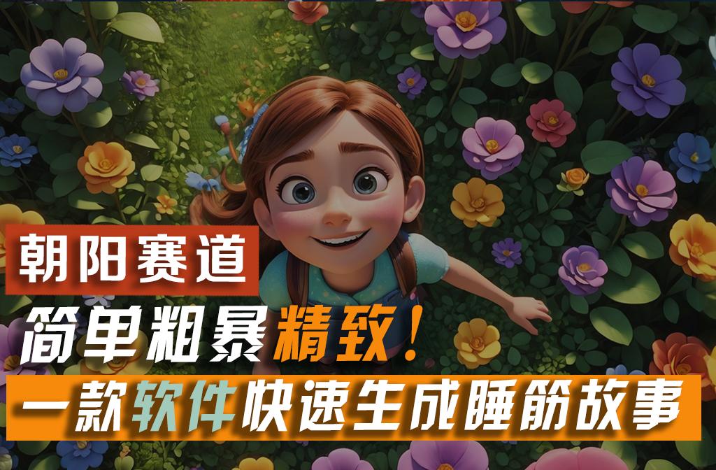 利用一款软件5分钟一条爆款睡筋故事，简单粗暴精致！小白月入2w+-闲赋网