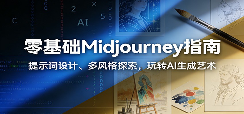 零基础Midjourney指南：提示词设计、多风格探索，玩转AI生成艺术-闲赋网