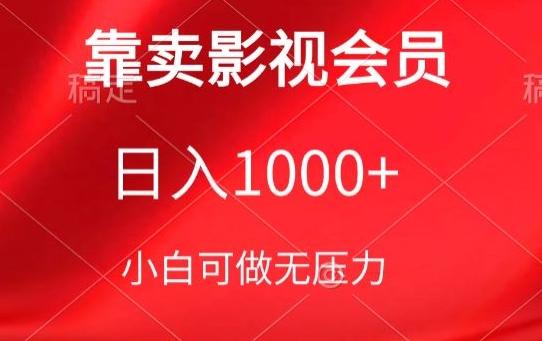靠卖影视会员，日入1000+，落地保姆级教程，新手可学【揭秘】-闲赋网