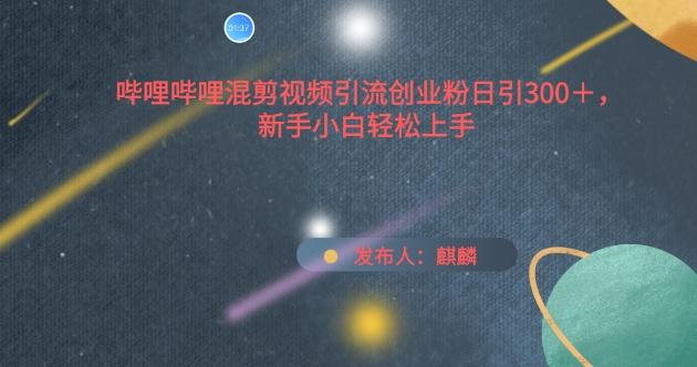 哔哩哔哩混剪视频引流创业粉日引300+，新手小白轻松上手【揭秘】-闲赋网