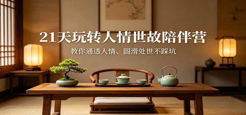 21天玩转人情世故陪伴营：教你通透人情、圆滑处世不踩坑-闲赋网