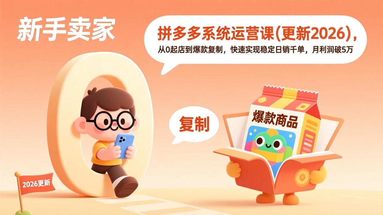 拼多多系统运营课(更新2026-闲赋网