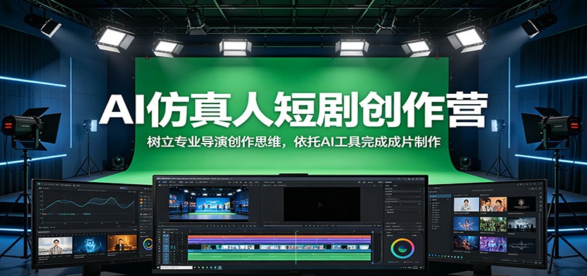 AI仿真人短剧创作营：树立专业导演创作思维，依托AI工具完成成片制作-闲赋网