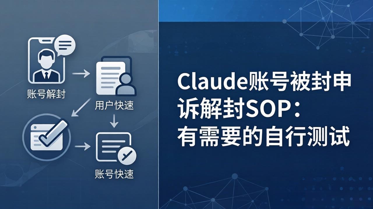 Claude账号被封申诉解封SOP：有需要的自行测试-闲赋网