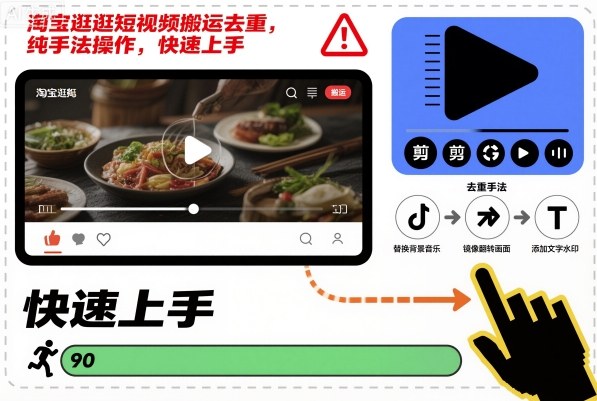 20f5f720403c12495153e58d737de270.jpeg 淘宝逛逛短视频搬运去重,纯手法操作,快速上手