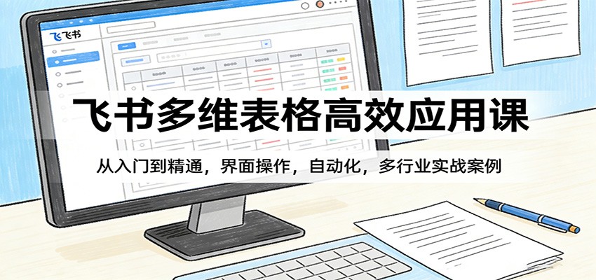 飞书多维表格高效应用课：从入门到精通，界面操作，自动化，多行业实战案例-闲赋网