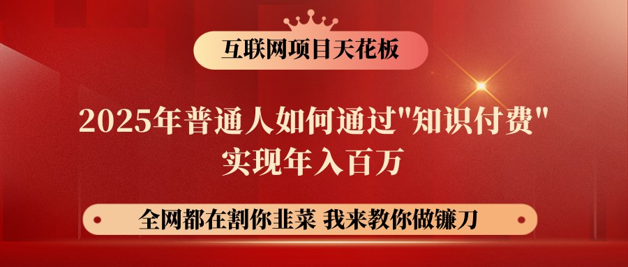 网创项目终点站-镰刀训练营超级IP合伙人，25年普通人如何通过“知识付费”年入百万-闲赋网