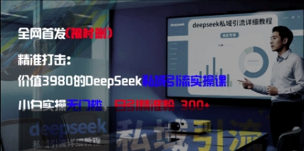 精准打击：价值3980的DeepSeek私域引流实操课，小白实操无门槛，日引精准粉300+-闲赋网