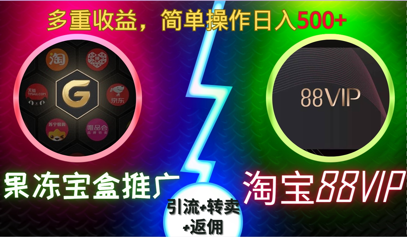 果冻宝盒推广88VIP，引流+转卖+返佣，多重收益，简单操作日入5张【揭秘】-闲赋网