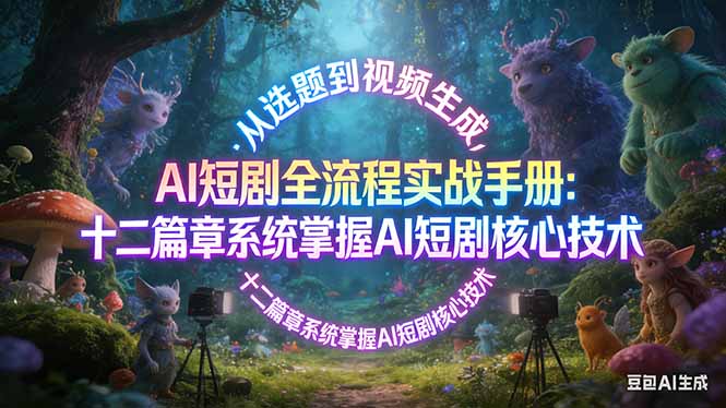 2641b30237e34efbadd0319f13d1d578.jpeg AI 短剧全流程实战手册:从选题到视频生成,十二篇章系统掌握 AI 短剧核心技术