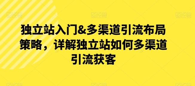 独立站入门&多渠道引流布局策略，详解独立站如何多渠道引流获客-闲赋网