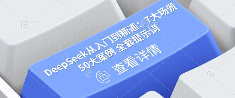 DeepSeek从入门到精通：7大场景 50大案例 全套提示词【文档】-闲赋网