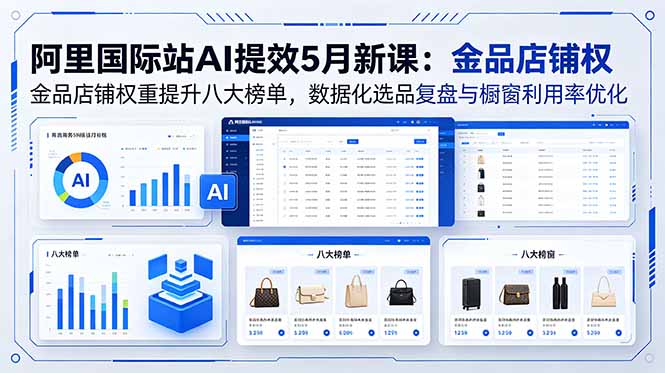 281a7966b2f2fa86f4ea174fe2887cfa.jpeg 阿里国际站AI提效5月新课:金品店铺权重提升八大榜单,数据化选品复盘与橱窗利用率优化
