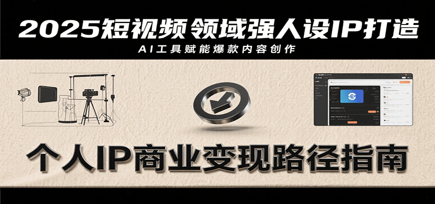 2025短视频领域强人设IP打造，结合爆款案例与AI工具应用，从个人出镜到商业成交转化-闲赋网