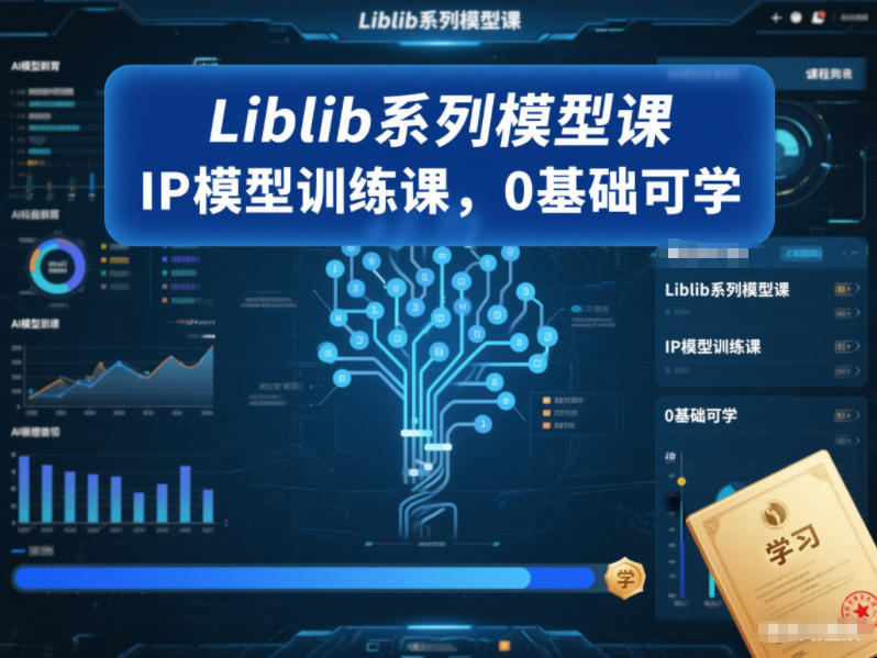 Liblib系列模型课，IP模型训练课，0基础可学-闲赋网